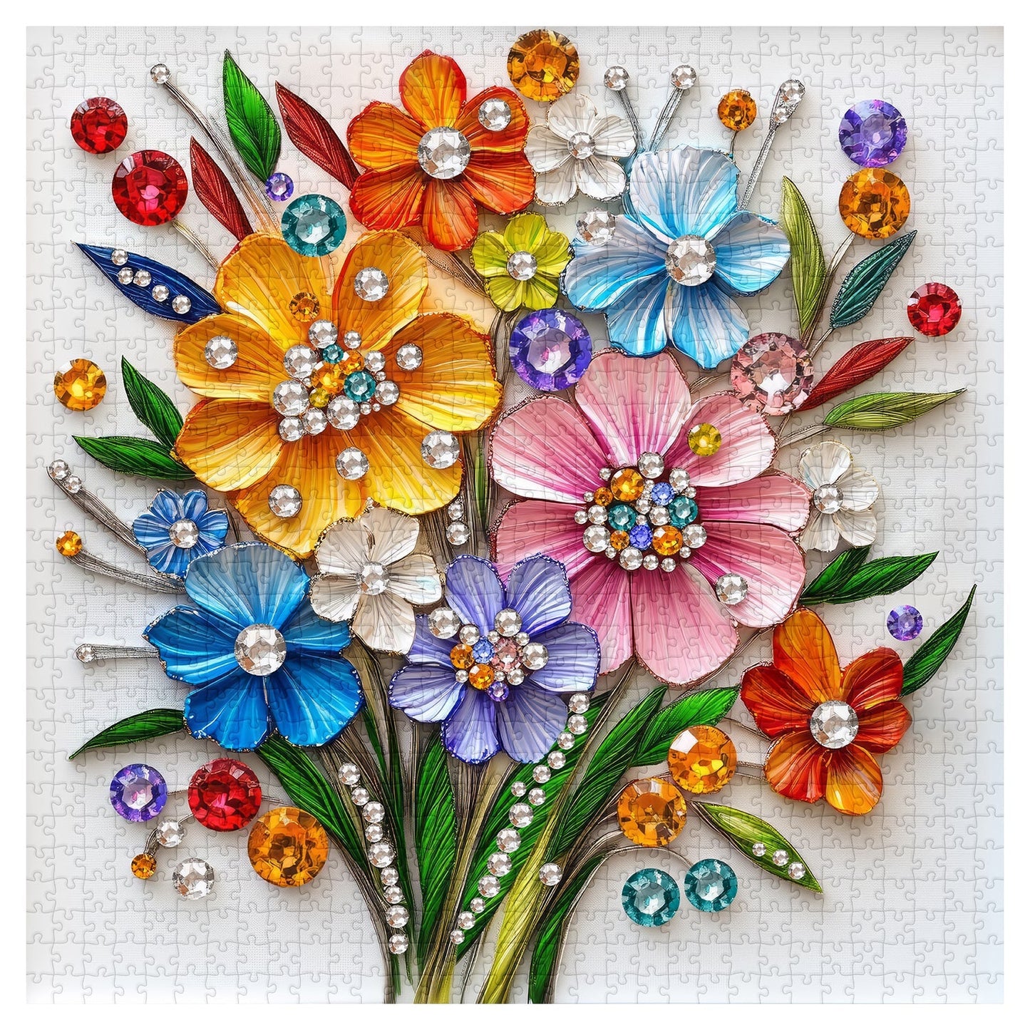 Crystal Wildflowers Jigsaw Puzzle 1000 Pieces