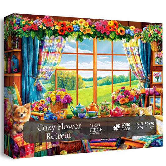 Cozy Flower Retreat Jigsaw Puzzle 1000 Pieces