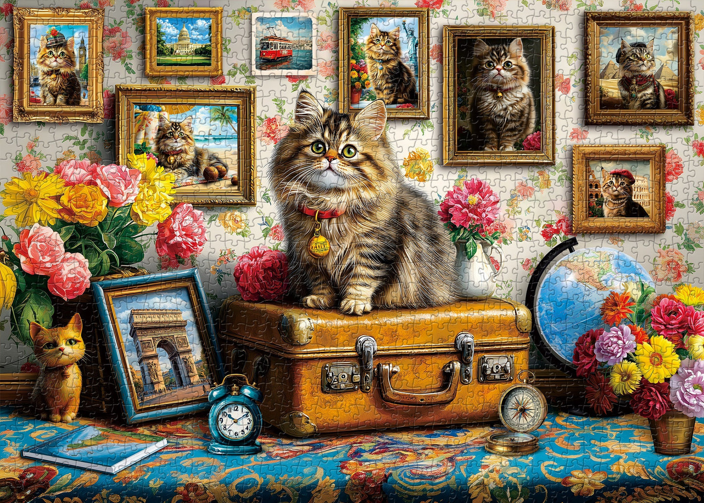 Travel Kitten Jigsaw Puzzle 1000 Pieces