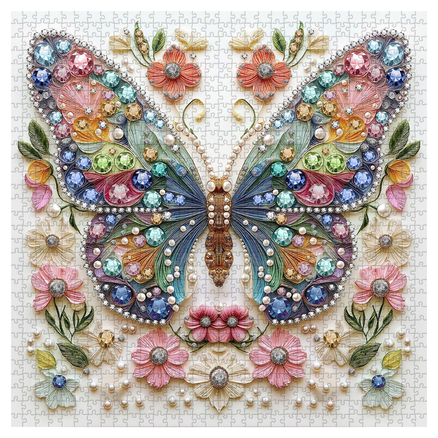 Jewels of the Fluttering Wings Jigsaw Puzzle 1000 Pieces