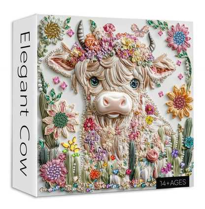 Elegant Cow Jigsaw Puzzle 1000 Pieces