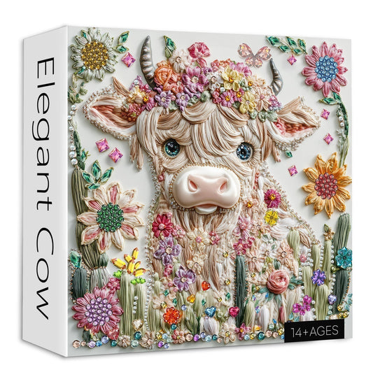 Elegant Cow Jigsaw Puzzle 1000 Pieces