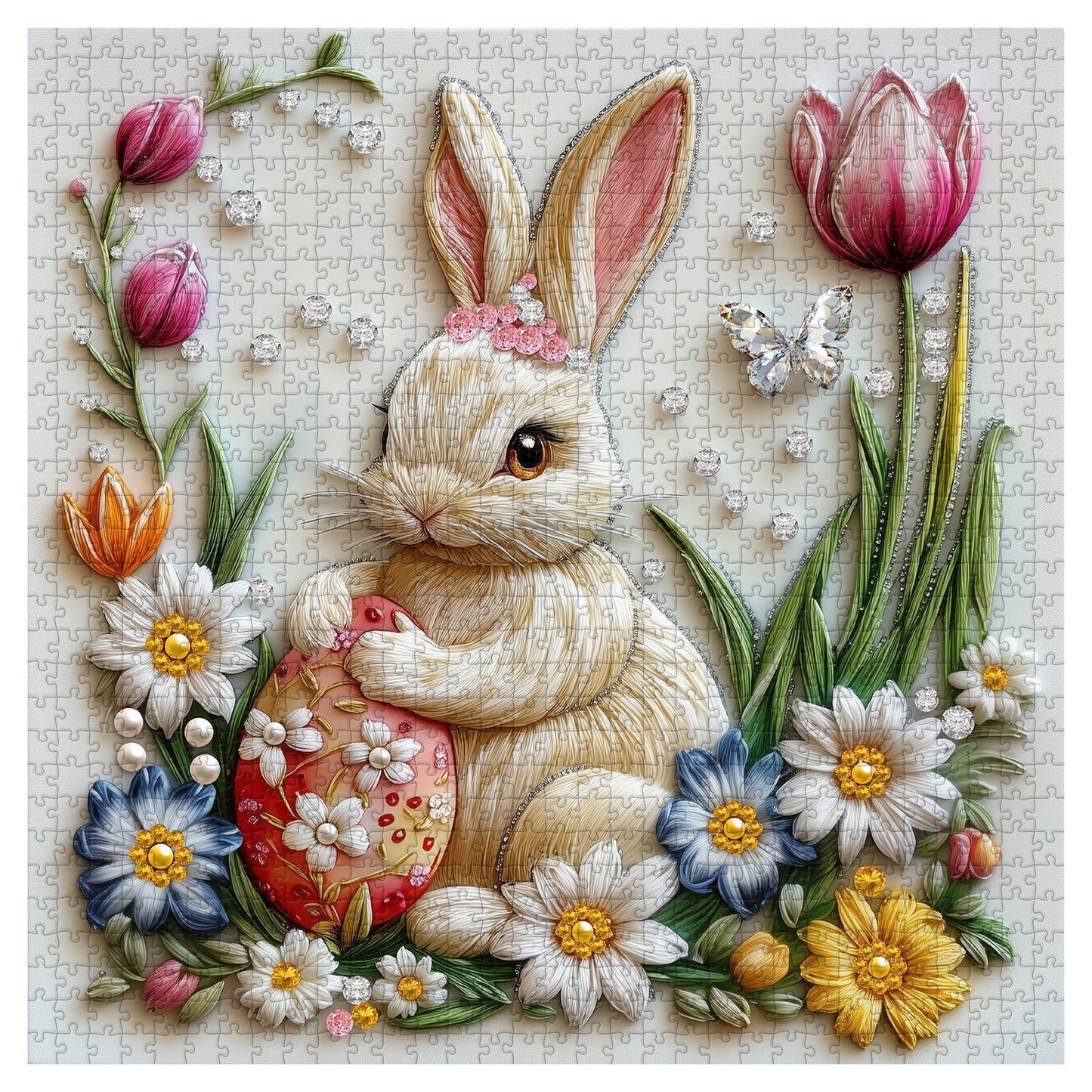 Springtime Bunny Delight Jigsaw Puzzle 1000 Pieces