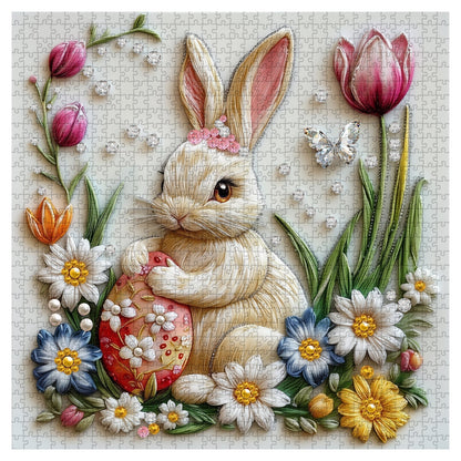 Springtime Bunny Delight Jigsaw Puzzle 1000 Pieces