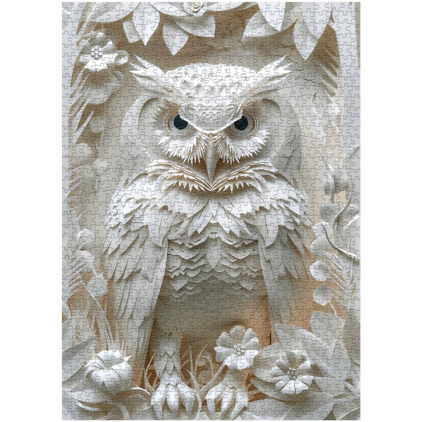 3D Ivory Owl Jigsaw Puzzle 1000 Pieces