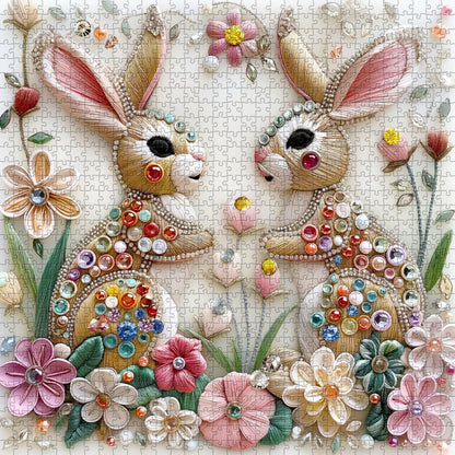 Diamond Bunny Jigsaw Puzzle 1000 Pieces