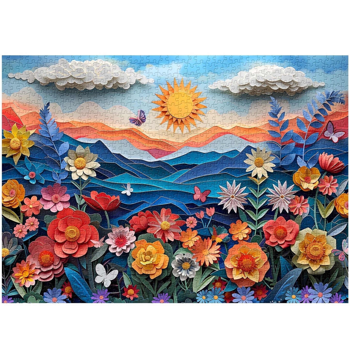 Art Flower Bush Jigsaw Puzzle 1000 Pieces