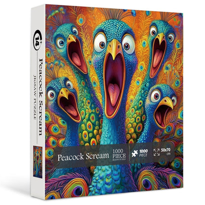 Peacock Scream Jigsaw Puzzle 1000 Pieces