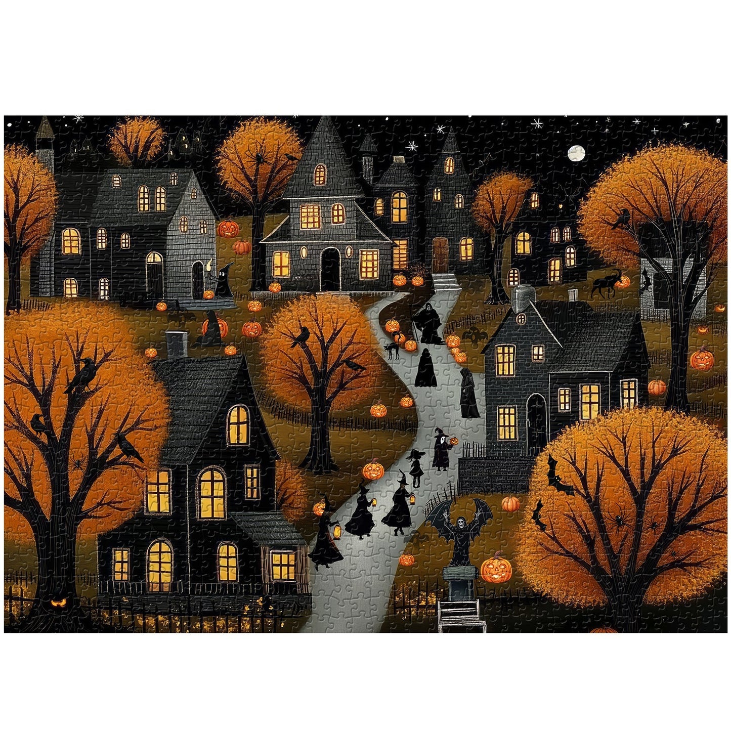 Halloween Hometown Jigsaw Puzzle 1000 Pieces