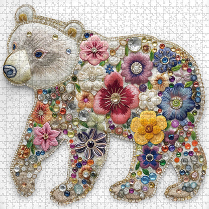 Gem Blossom Bear Jigsaw Puzzle 1000 Pieces