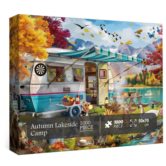 Autumn Lakeside Camp Jigsaw Puzzle 1000 Pieces