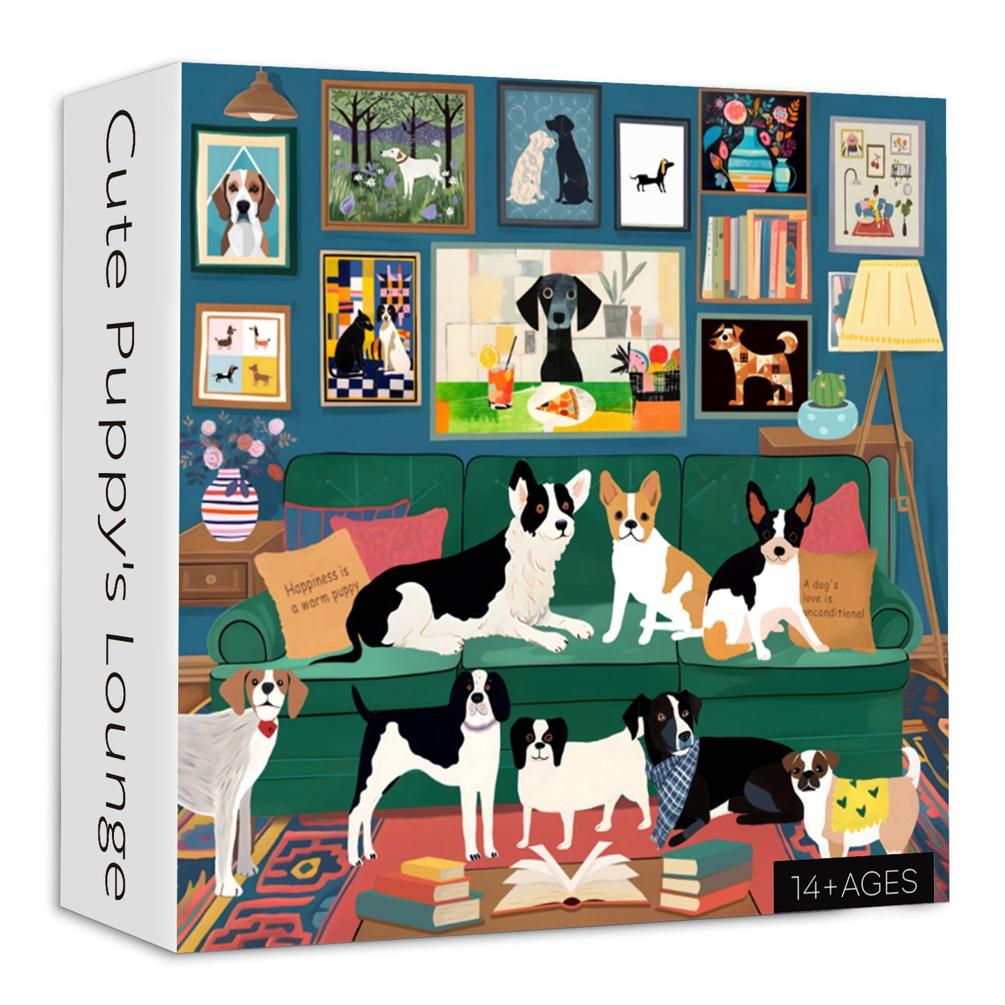 Cute Puppy's Lounge Jigsaw Puzzle 1000 Pieces