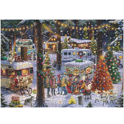 Christmas Camping Jigsaw Puzzle 1000 Pieces