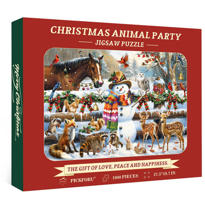 Christmas Animal Party Jigsaw Puzzle 1000 Pieces