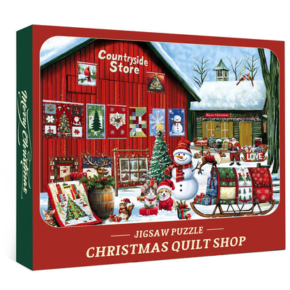 Christmas Quilt Shop Jigsaw Puzzle 1000 Pieces