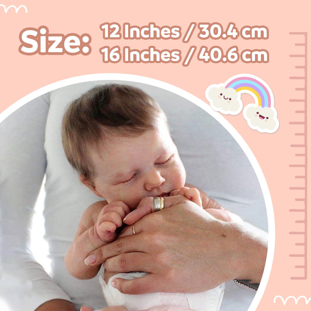 12"&16" No Joint More Flexible Realistic Baby, Reborn Full Liquid Silicone Baby Doll Girl or Boy Theresa With Realistic Belly Button and Birth Mark