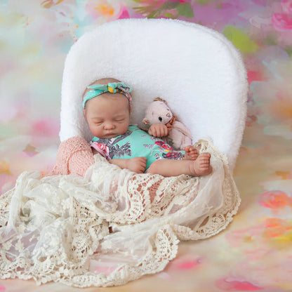 12"&16" Sleeping Baby Girl Mae Full Body Silicone That Looks Real, Not Vinyl Dolls,Extremely Flexible and Lifelike Doll By Dollreborns