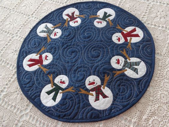 Snowman CLA29122323 Quilted Round Mat