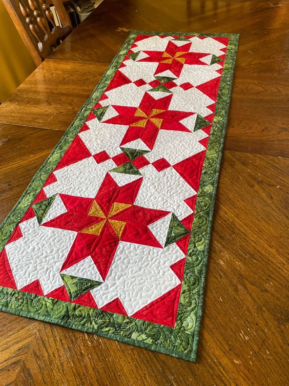 Christmas Star CLA140324039 Quilted Table Runner