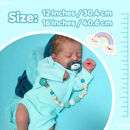 12" Washable Full Body Silicone Baby Doll Boy or Girl Jacob with Realistic Chubby Limbs and Precious Gift Ready