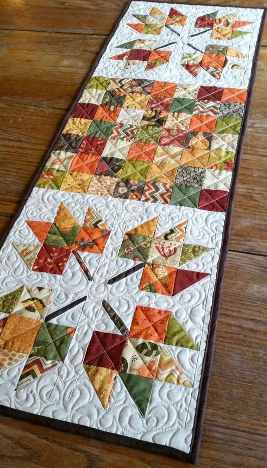 Autumn Leaves CLA16112353 Quilted Table Runner