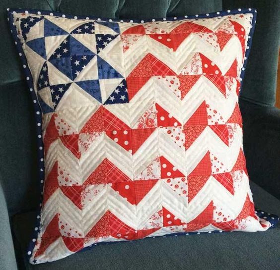 American Flag CLA080424220 Quilted Pillow Case