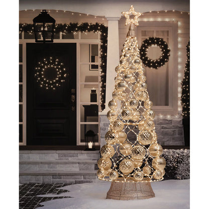 Pre-Lit Tree with Ornaments -silver