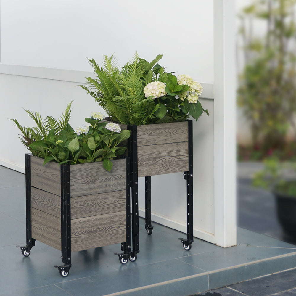 2 Mobile Corner Planter Bundle