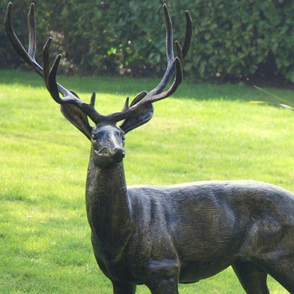 Wild Stag 148cm Bronze Metal Garden Statue