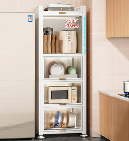 Narrow Multifunction Metal Kitchen Storage Cabinet F237