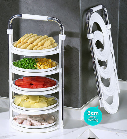 5 Tier Vegetable Storage Tray Plate Rack for Kitchen Counter F76