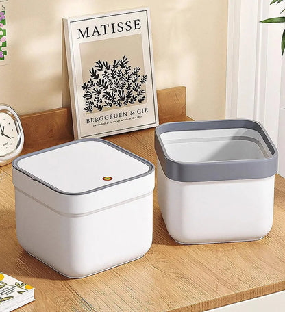 2.4L Mini Trash Can with Removable Lid Countertop Z162