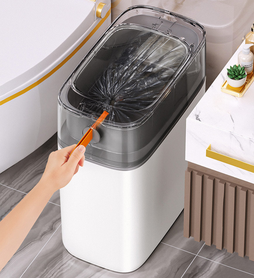 3.6 Gallon Automatic Smart Sensor Bathroom Trash Can with Lid