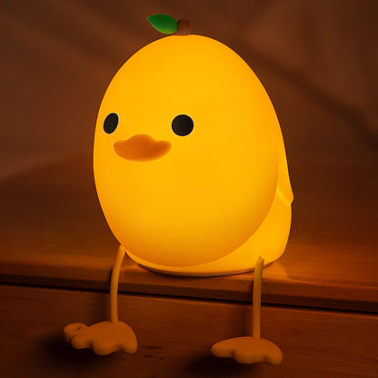 Mango Duck Night Light LED Squishy Silicone Tap Lamp Best Gift for Baby and Girl