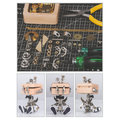 150 PCS DIY 3D Metal Puzzle Model Mechanical Mini Monster Music Box