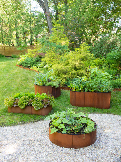 Corten Steel Round Raised Beds