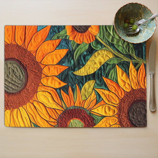 Artistic Sunflower Quilted Place Mat NCU0TL199