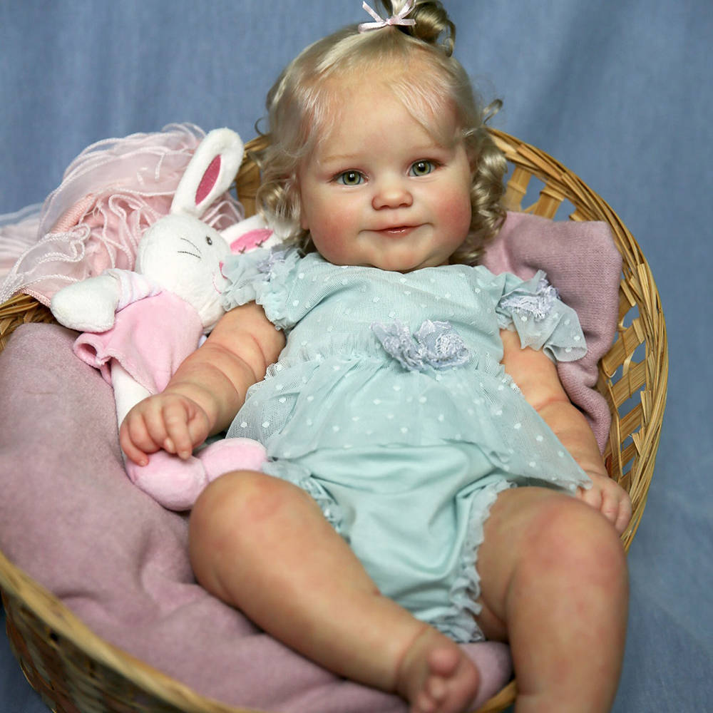 12"&16" Reborn Full Silicone Baby Doll Girl Madeleine with Flexible Cheek That Just Like a Real Baby