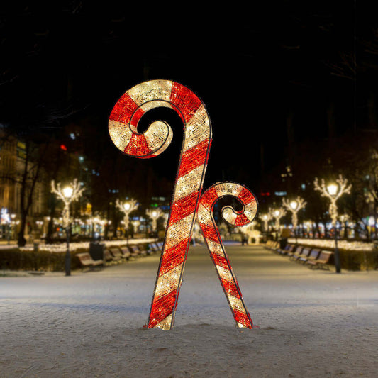 6ft Lighted Commercial Grade LED Candy Canes Christmas Display Decoration