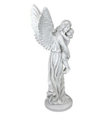 Heavens Guardian Angel Garden Memorial Statue Large 38 Inch Tall