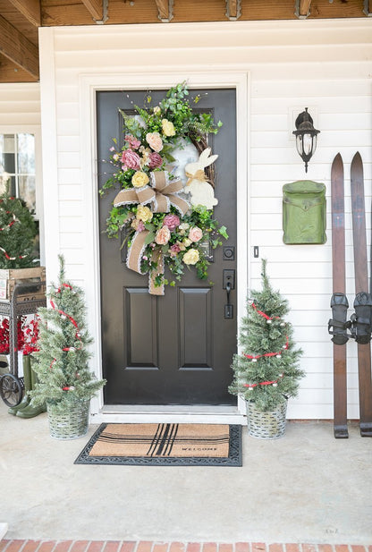 ?Easter Salee??Rustic Bunny Wreath|Spring Wreaths for Front Door