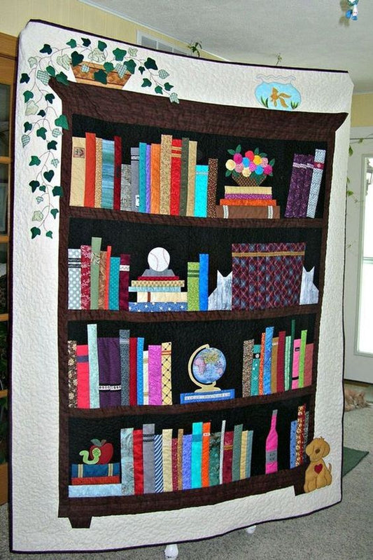 Bookcase CLA120324023 Quilt Blanket