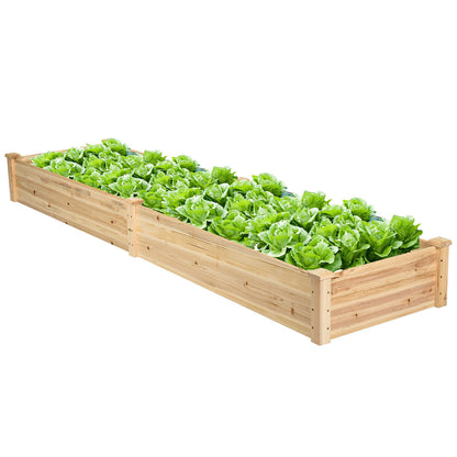 Wooden Vegetable Raised Garden Bed Backyard Patio Grow Flowers Planter