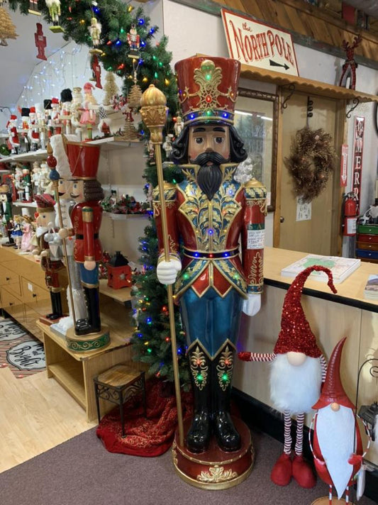 8' Life-Size LED Christmas Nutcracker