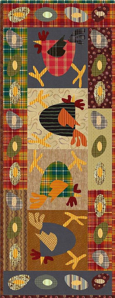 Chicken CLA130324144 Quilted Table Runner