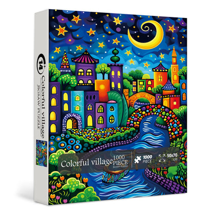 Colorful Village Jigsaw Puzzle 1000 Pieces