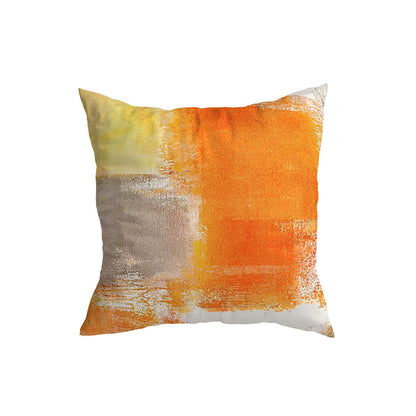 Brush Orange Cushion Covers