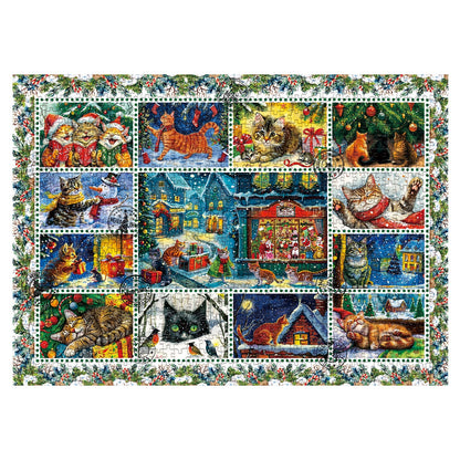 Christmas Cats Advent Calendar Jigsaw Puzzle 1000 Pieces