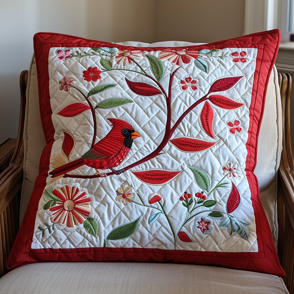 Scarlet Song Quilted Pillow Case NCU0DK092