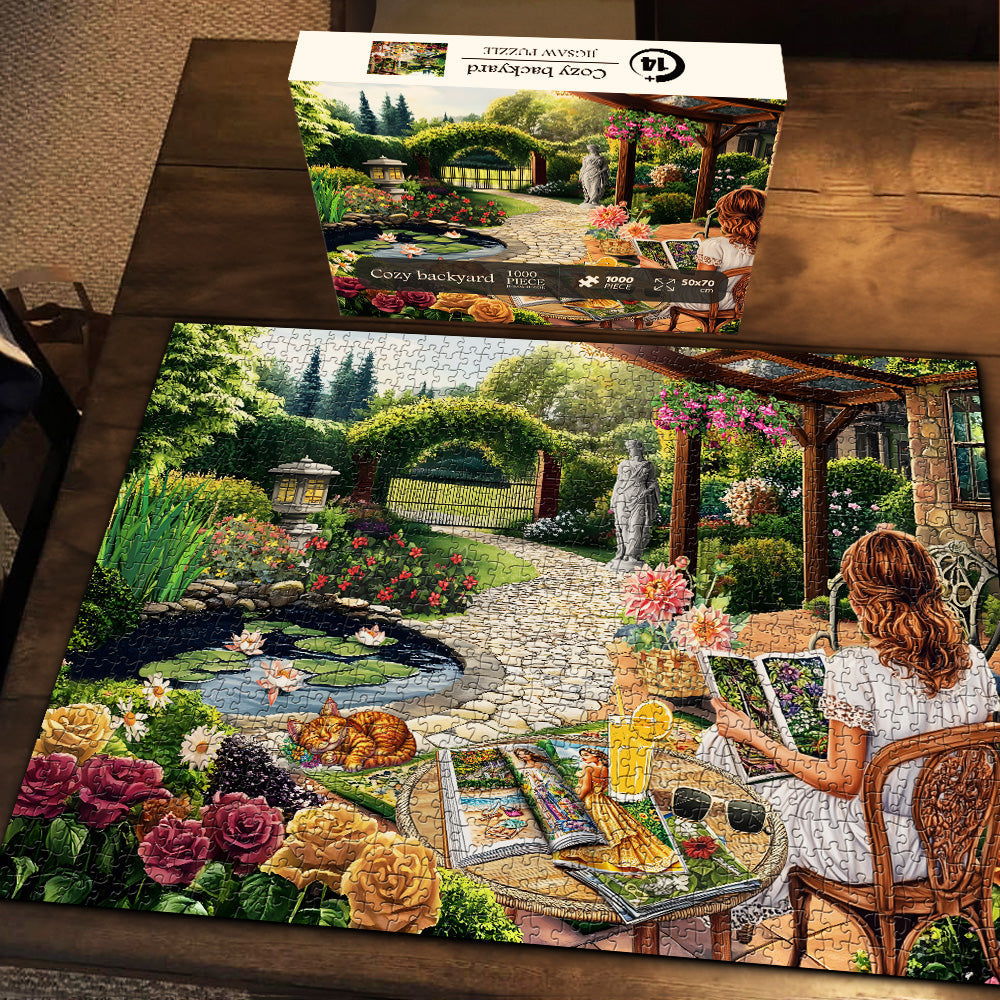 Cozy backyard Jigsaw Puzzle 1000 Pieces